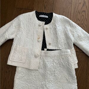 Dolce & Gabbana Black and White Polka Dot and Lace Ensemble